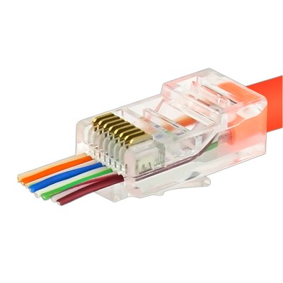 High Quality CAT5E CAT5 UTP EZ RJ45 Pass Through Connector